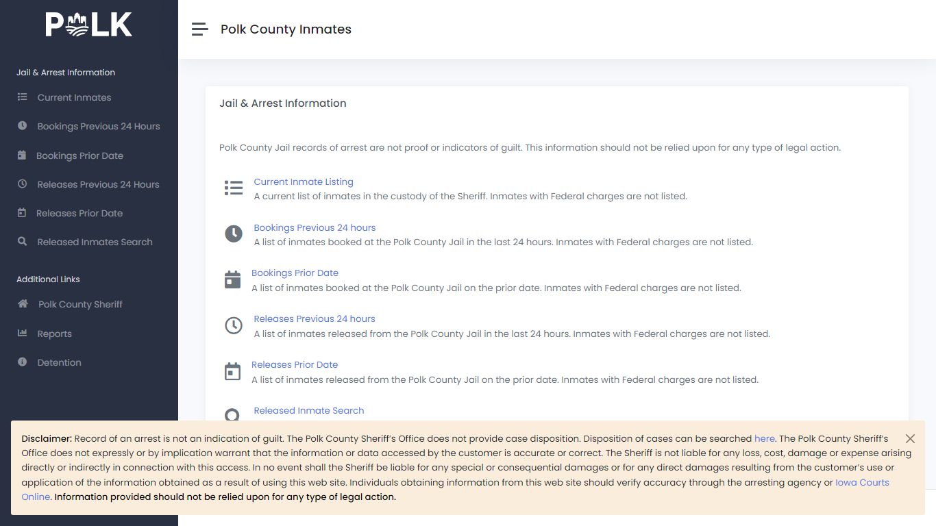 Jail & Arrest Information - Polk Inmates